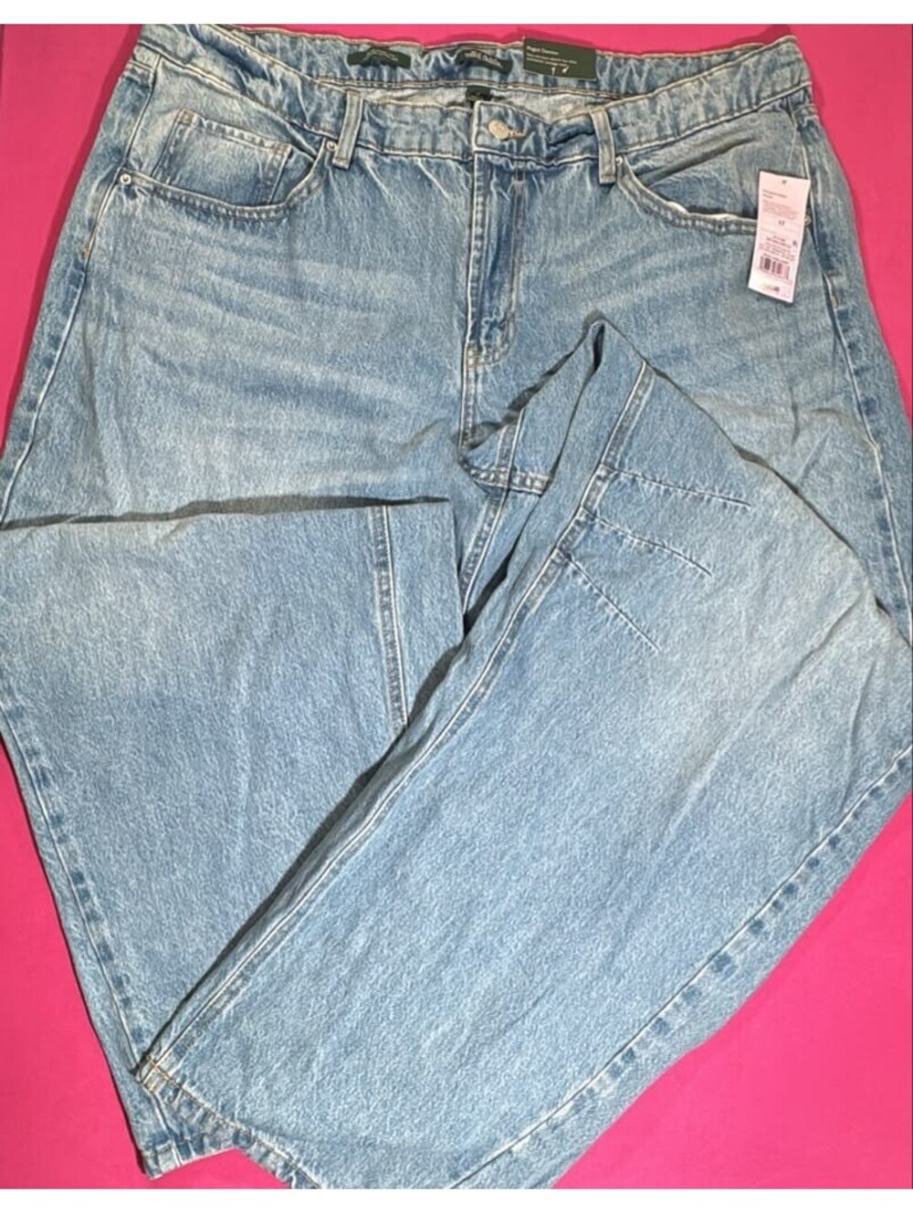 Wild Fable Rigid Denim Jeans – Light Wash High Rise Straight Fit Size 17